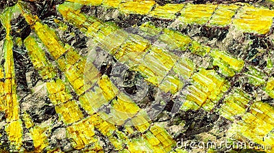 Crystal mines within enclosing rock Stock Photo