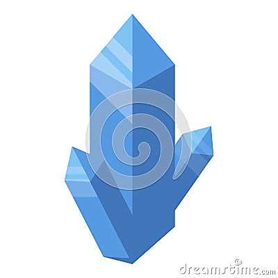 Crystal nanotechnology icon, isometric style Vector Illustration