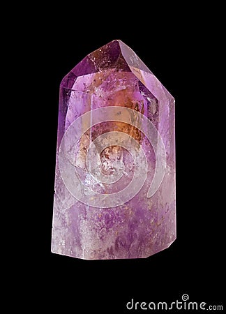 Crystal of natural gemstone amethyst Stock Photo