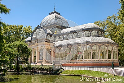 The Crystal Palace at Retiro Park in Madrid Stock Photo