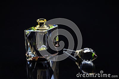 Crystal Perfume Bottle Stock Photo