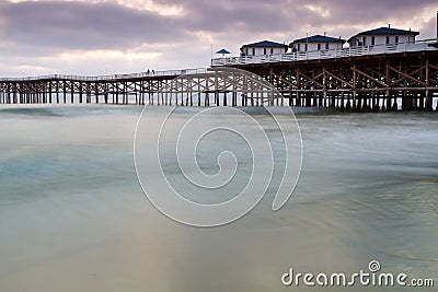 Crystal Pier in Pacific Beach, CA Stock Photo