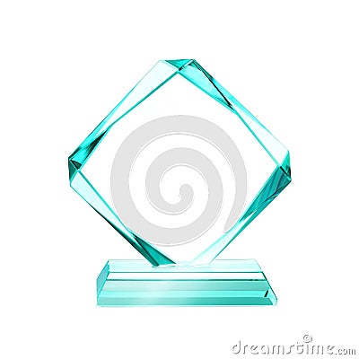 Crystal plaque award Stock Photo