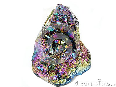 Crystal quartz aura titan geode geological crystals Stock Photo