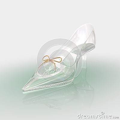 Crystal shoe Stock Photo