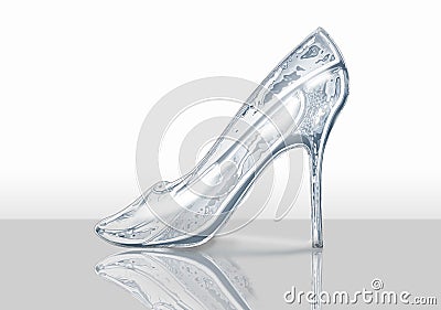 Crystal shoe Stock Photo