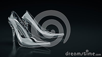 Crystal shoe. Stock Photo