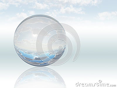 Crystal sphere Stock Photo