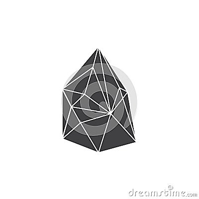 Crystal and stone background. Gems, triangle, triangulation. Vector Illustration