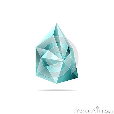 Crystal, a stone background. Gems. Vector. The triangle Vector Illustration