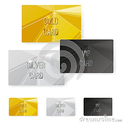 Crystal structure metal premium card collection Vector Illustration
