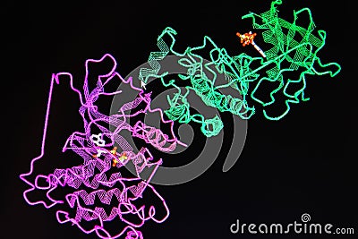 Crystal structure of protein Stock Photo