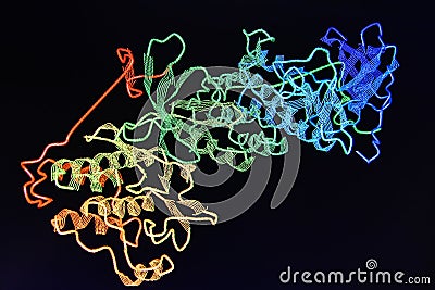 Crystal structure of protein Stock Photo