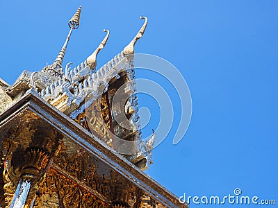 CRYSTAL TEMPLE IN THAILAND Stock Photo