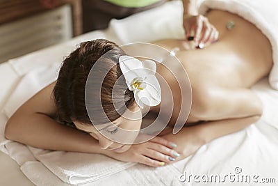 Crystal therapy Stock Photo