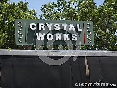 The iconic Crystal Works jewelry store in Austin, Texas since 1985 Editorial Stock Photo
