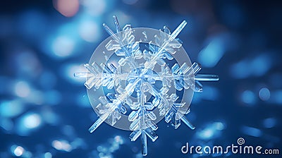 Crystalized Snowflake Pattern Stock Photo