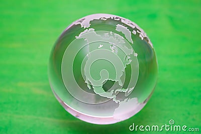 Crystall ball globe Stock Photo