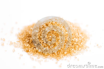 Crystals cane sugar heap Stock Photo