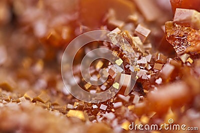 Crystals Vanadinite. Macro. Extreme closeup Stock Photo