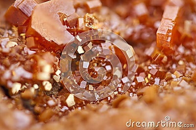 Crystals Vanadinite. Macro. Extreme closeup Stock Photo