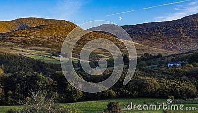 Silent Valley reservoir and Slieve Binnian and Ben Crom, Mourne Mountains, Northern Ireland Stock Photo