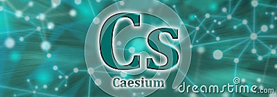Cs symbol. Caesium chemical element Stock Photo