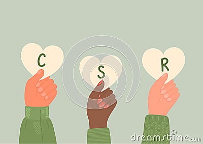 Csr. Corporate social responsibility Vector Illustration