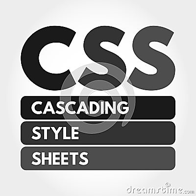 CSS - Cascading Style Sheets acronym concept Stock Photo