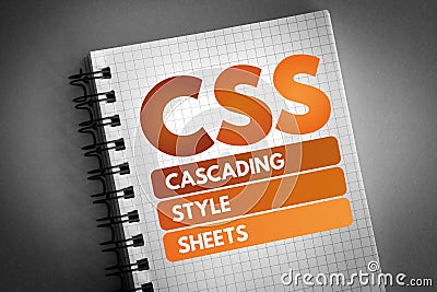 CSS - Cascading Style Sheets acronym Stock Photo