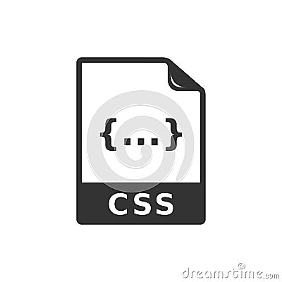 BW Icons - CSS file format Vector Illustration