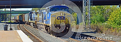 CSX Diesel Locomotive, Syracuse, New York, USA Editorial Stock Photo