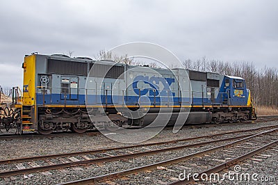 CSX Diesel Locomotive, Potsdam, New York, USA Editorial Stock Photo