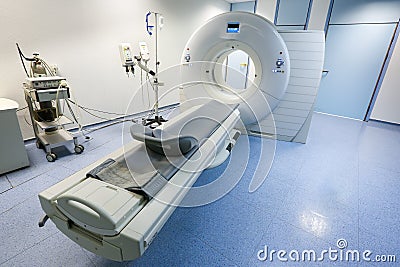 CT (Computed tomography) scanner in hospital Stock Photo