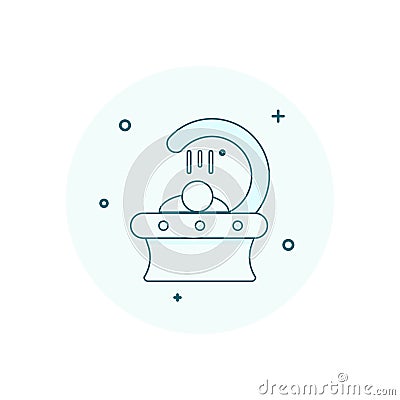 CT scan illustration. Computer tomography vector icon Vector Illustration