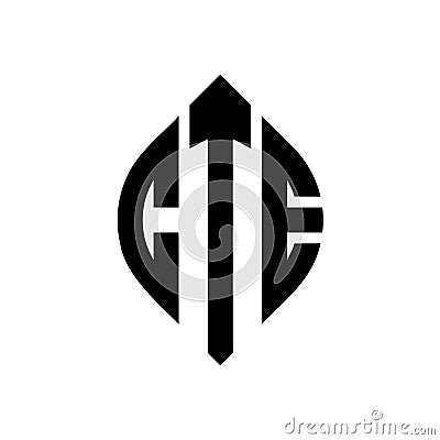 CTE circle letter logo design with circle and ellipse shape. CTE ellipse letters with typographic style. The three initials form a Vector Illustration