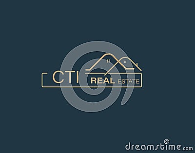 CTI Real Estate and Consultants Logo Design Vectors images. Luxury Real Estate Logo Design Vector Illustration