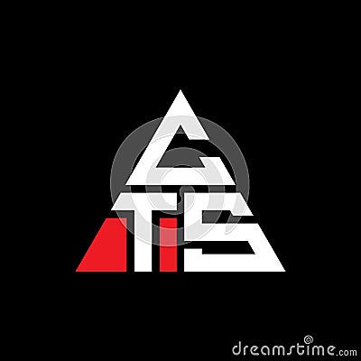 CTS triangle letter logo design with triangle shape. CTS triangle logo design monogram. CTS triangle vector logo template with red Vector Illustration