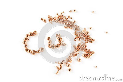 Cu - the element copper symbol Stock Photo