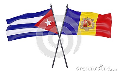 Two crossed flags Stock Photo