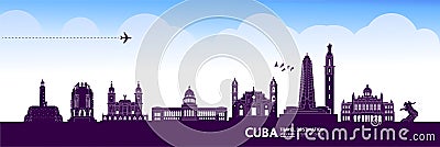 Cuba travel destination vector illustration Vector Illustration