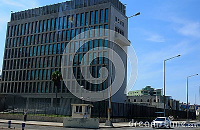 Cuba: The US-Embassy in Havanna claims to be under attack Editorial Stock Photo