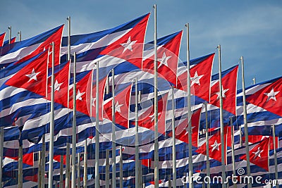 Cuba flags Stock Photo