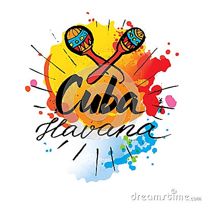 Cuba Havana logo Vector Illustration