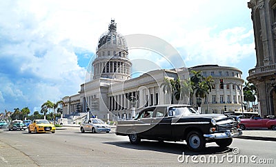 Cuba Havana Old City Audi Cars Florida Street traffic Editorial Stock Photo