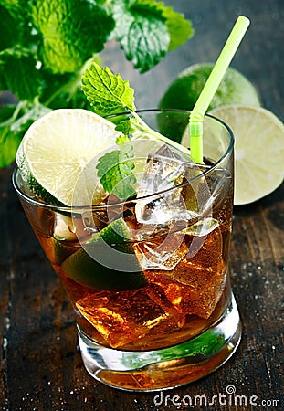 Cuba Libre Drink Stock Photo