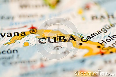 Cuba Map Stock Photo