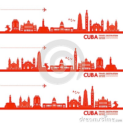Cuba travel destination vector illustration Vector Illustration