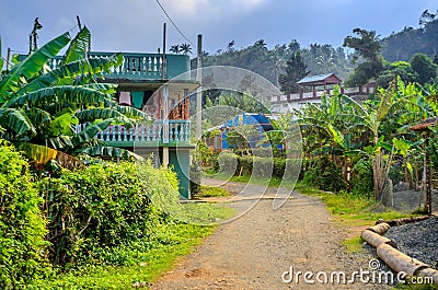 Cuba`s historic cities, a street in a Cuban village Stock Photo