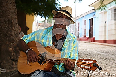 Cuba, Trinidad, Musician Editorial Stock Photo